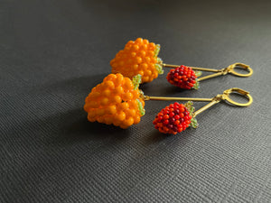 Salmonberry Earrings 3185