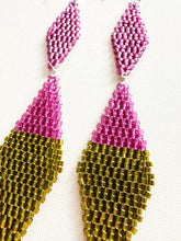 Load image into Gallery viewer, Clementine Beaded  Drop Earrings C2
