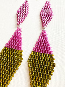 Clementine Beaded  Drop Earrings C2