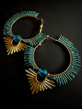 Load image into Gallery viewer, Beaded Hoop Earrings 3625
