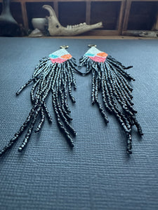 Beaded Fringe Earrings 3705