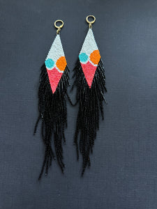 Beaded Fringe Earrings 3705