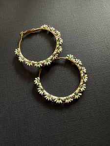 Beaded Hoop Earrings 3325