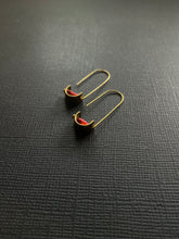 Load image into Gallery viewer, Brass + Bead Drop Earrings 3552
