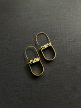 Load image into Gallery viewer, Brass + Bead Drop Earrings 3554
