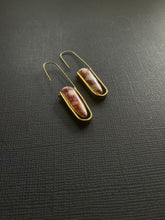 Load image into Gallery viewer, Brass + Bead Drop Earrings 3556
