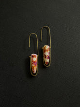 Load image into Gallery viewer, Brass + Bead Drop Earrings 3556
