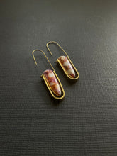 Load image into Gallery viewer, Brass + Bead Drop Earrings 3556
