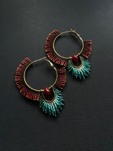 Load image into Gallery viewer, Beaded Hoop Earrings 3669
