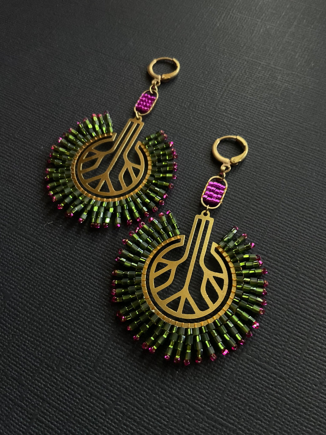 Beaded Drop Earrings 3673