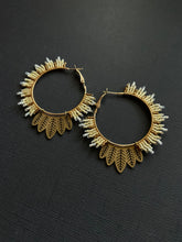 Load image into Gallery viewer, Beaded Hoop Earrings 3674
