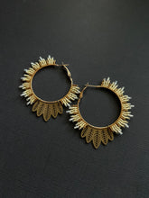 Load image into Gallery viewer, Beaded Hoop Earrings 3674
