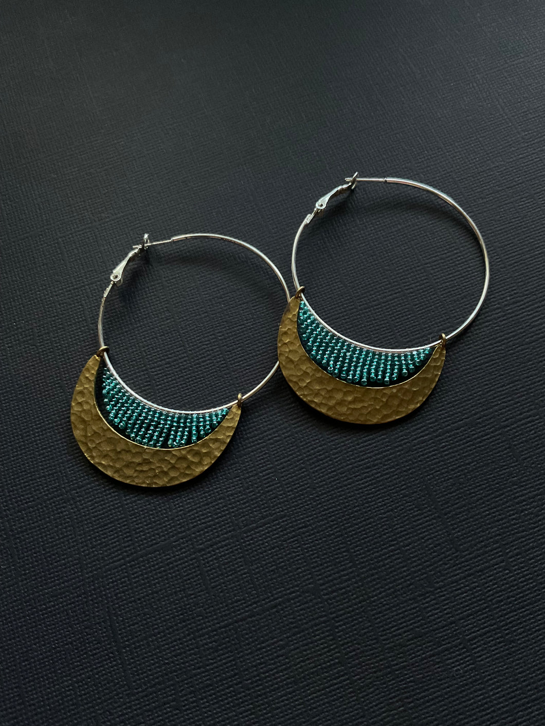 Beaded Hoop Earrings 3675